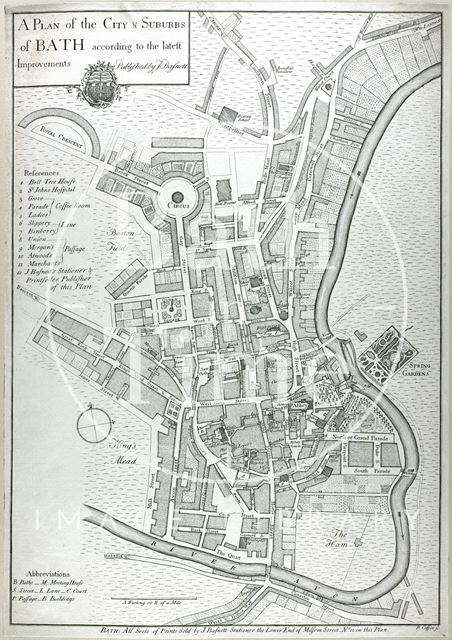 A Plan of the City & Suburbs of Bath according to the latest improvements c.1770