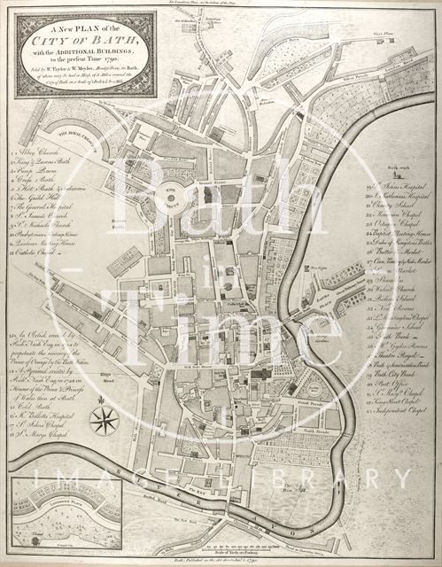 A New Plan of the City of Bath, with the additional buildings, to the present time 1790