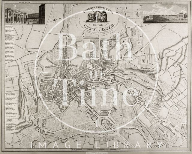 A New and Correct Plan of the City of Bath 1817