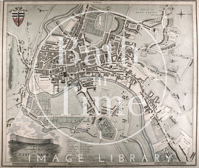 A New and Correct Plan of the City of Bath from a recent Survey 1816