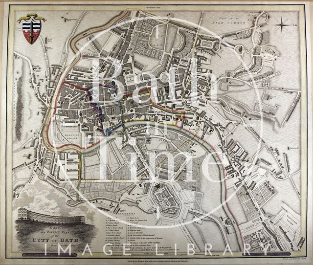 A New and Correct Plan of the City of Bath from a recent Survey 1825