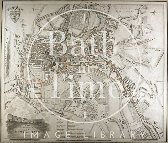 A New and Correct Plan of the City of Bath from a recent Survey c.1830