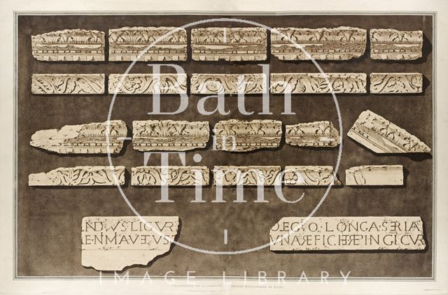 Fragments of a Cornice and Frieze Discovered at Bath 1802