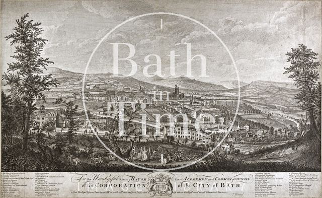 A Southwest Prospect of the City of Bath 1754