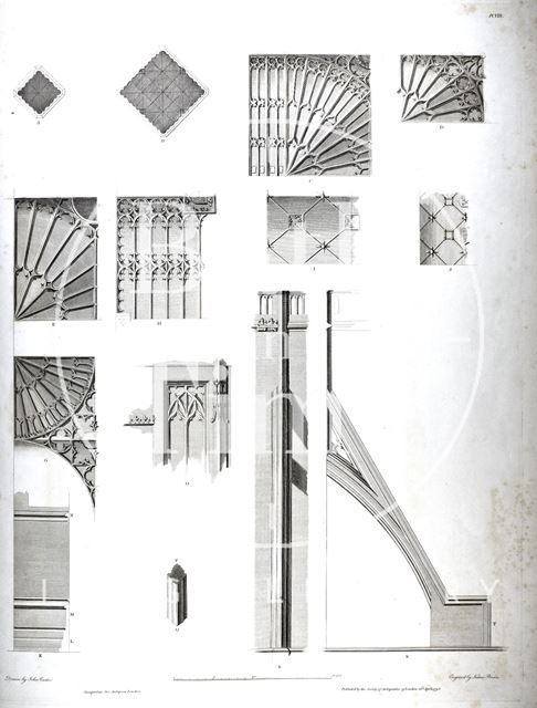 Architectural details, Bath Abbey 1798