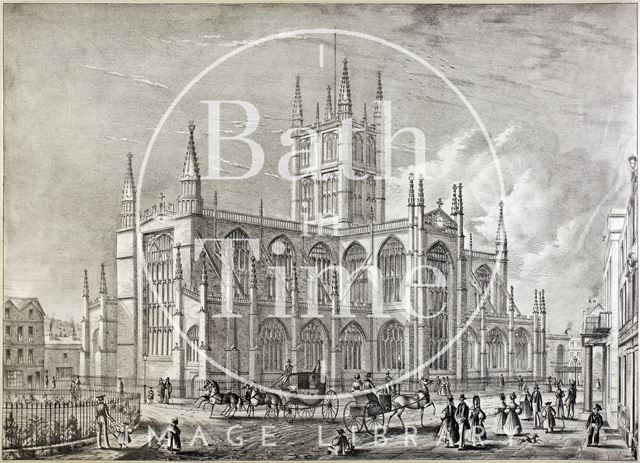 View of Bath Abbey from Orange Grove c.1836