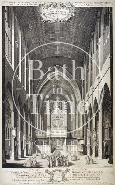 A Perspective View of the Abbey Church of St. Peter and Paul at Bath 1750