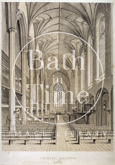 Interior of Trinity Church, Bath 1845