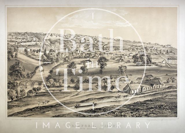 Bradford-on-Avon from Westwood Hill, Wiltshire c.1850