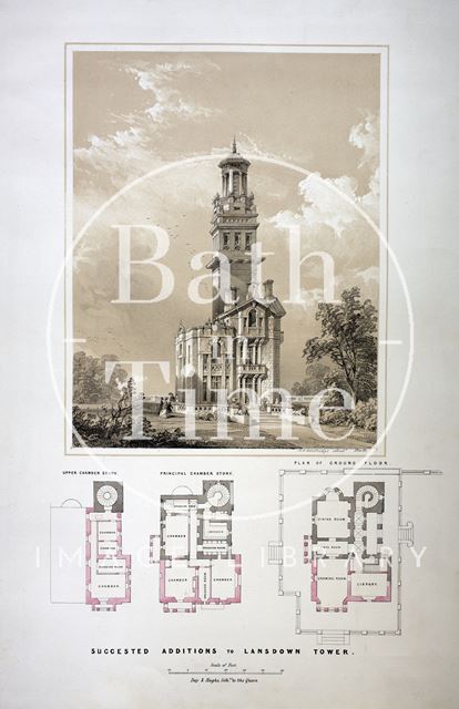 Suggested additions to Lansdown Tower, Bath 1845