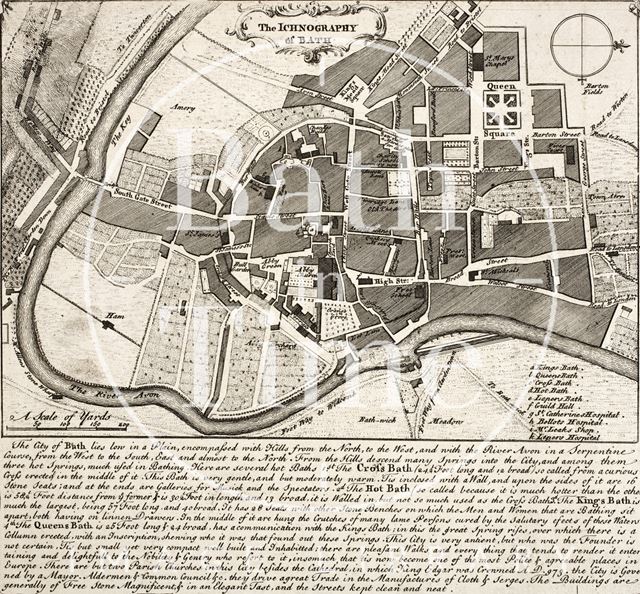 The Ichnography of Bath c.1750