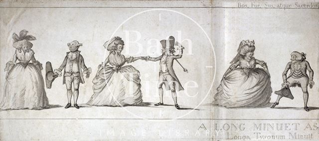 Centre left section of a Long Minuet as Danced at Bath 1787