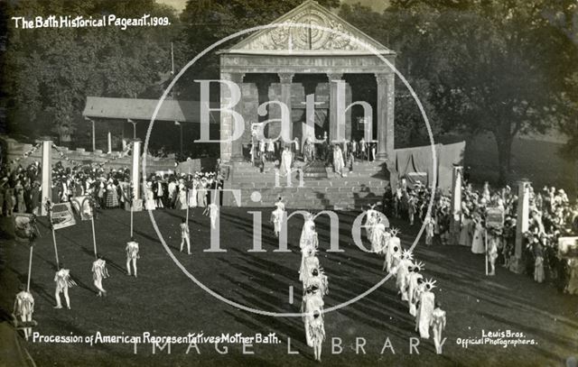 The Bath Historical Pageant. Procession of American Representatives, Mother Bath 1909