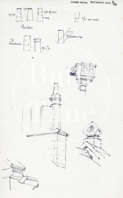 Draught details of Combe Royal, Bathwick Hill, Bath 1968