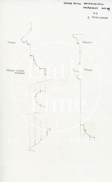 Mouldings, Combe Royal, Bathwick Hill, Bath 1968