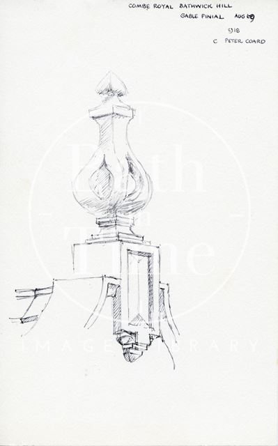 Gable finial, Combe Royal, Bathwick Hill, Bath 1968