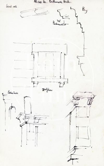 Draught details of Miles House, Bathwick Hill, Bath