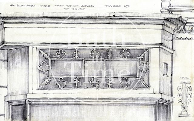 Window detail, 41a, Broad Street, Bath 1965