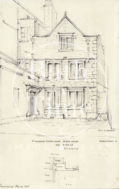 St. Michael's School, Saxon Court, Broad Street, Bath 1965