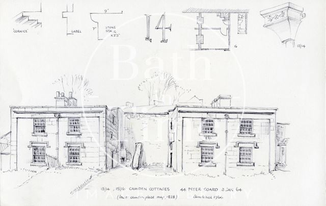 13 to 16, Camden Cottages, Upper Hedgemead Road, Walcot, Bath 1964