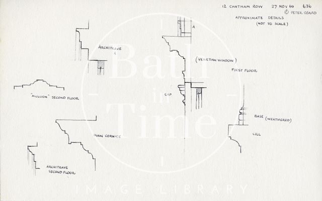 Various profiles, 12, Chatham Row, Bath 1966