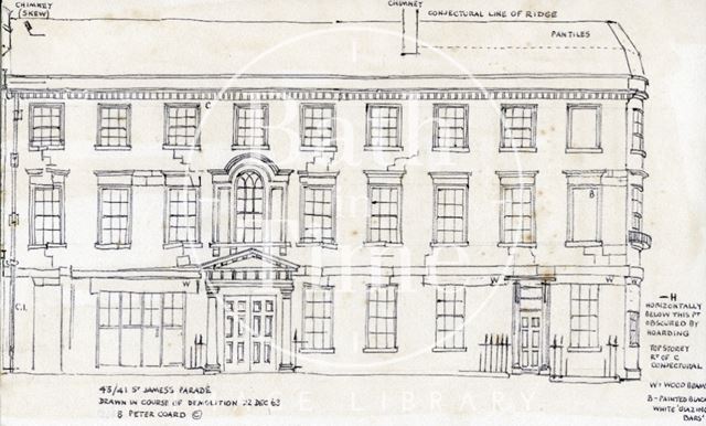 41 to 43, St. James's Parade, Bath 1963