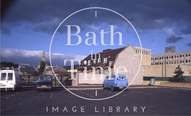 Warehouse in Milk Street from coach station, Bath 1988