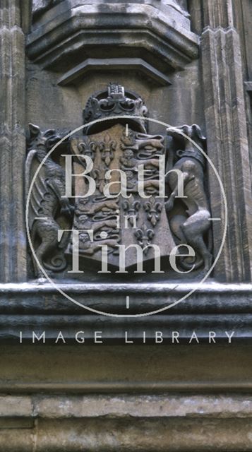 Royal coat of arms, Bath Abbey 1966