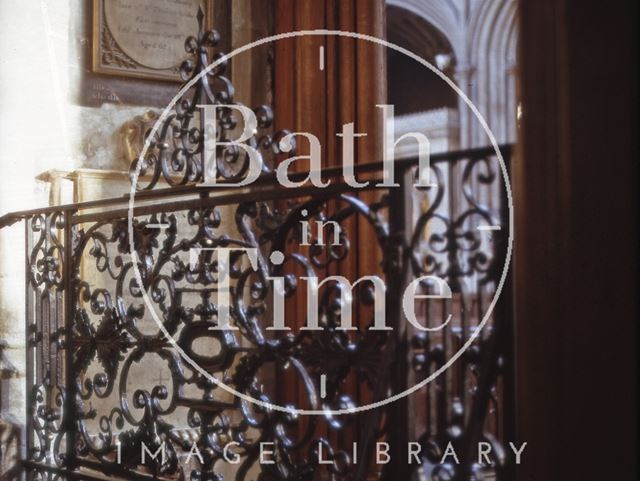 Ironwork of the altar, Bath Abbey 1963