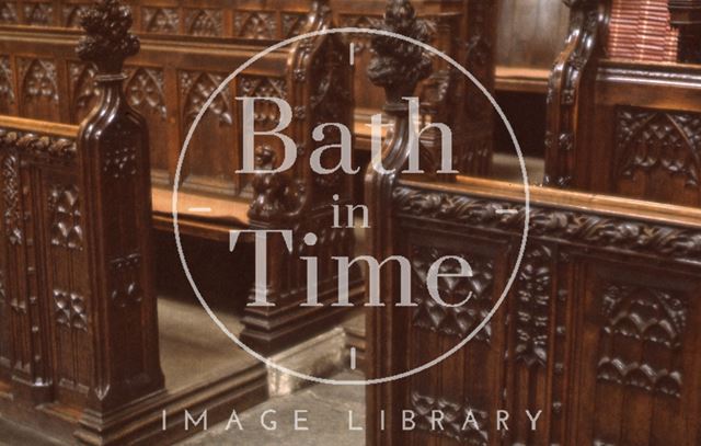 Choir stalls, Bath Abbey 1963