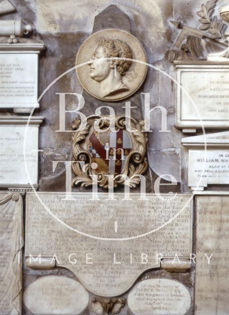 Memorial to Brigadier General William Stewart, Bath Abbey c.1963