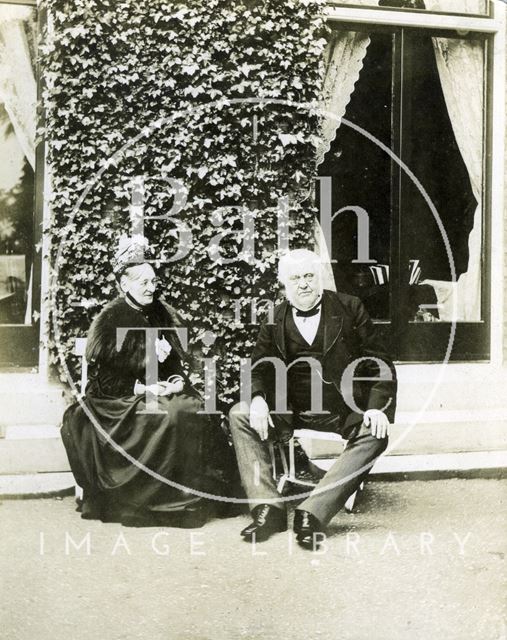 John Stone, Bath Town Clerk and his second wife Mme. Beeke c.1890