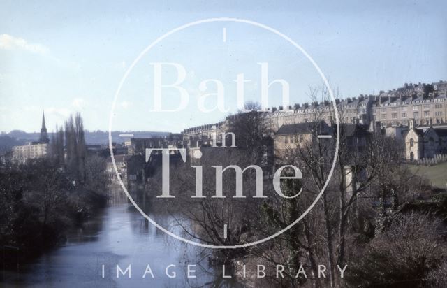 River Avon from Cleveland Bridge, Bath 1979