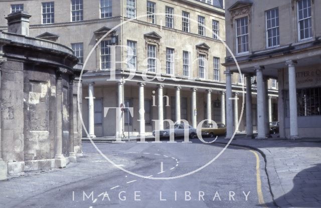 Bath Street from Hot Bath Street, Bath 1979