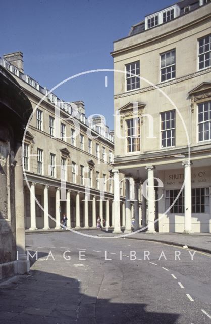 Bath Street from Hot Bath Street, Bath 1981