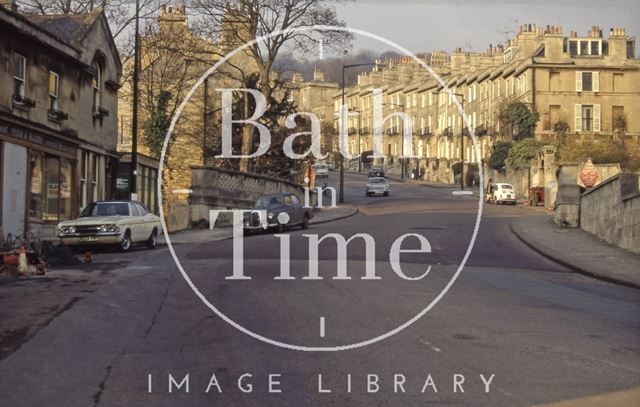 Bathwick Hill looking towards Dunsford Place, Bath 1972