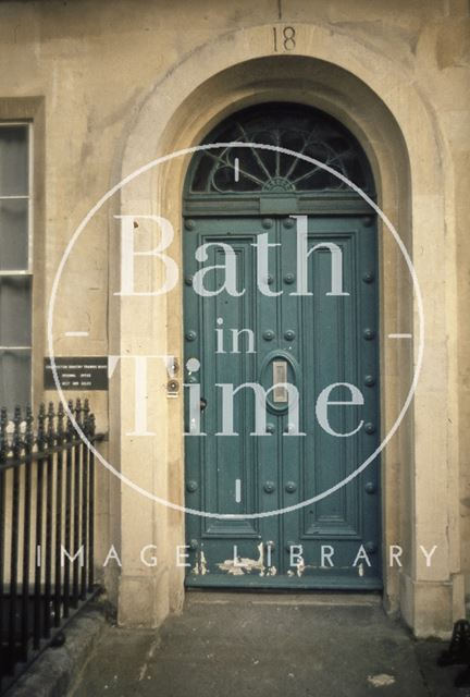 Doorway, 18, Belmont, Lansdown Road, Bath 1973