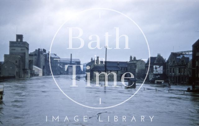 Floods, Broad Quay, Bath 1954