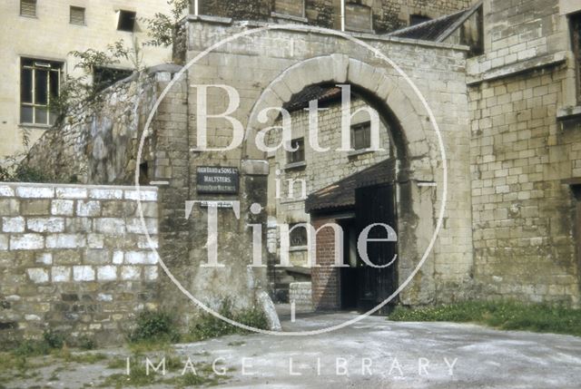 Archway into Baird's Maltings, Broad Quay, Bath 1954