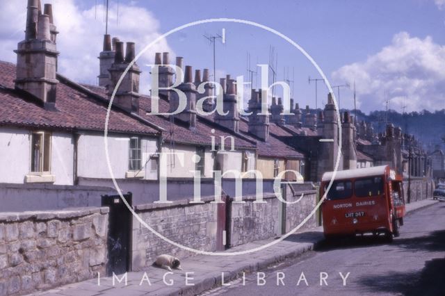 Rear of houses, Calton Road (previously Upper Trafalgar Place), Bath 1963