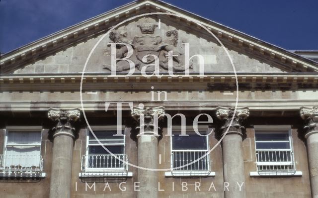 Detail of pediment, Camden Crescent, Bath 1974