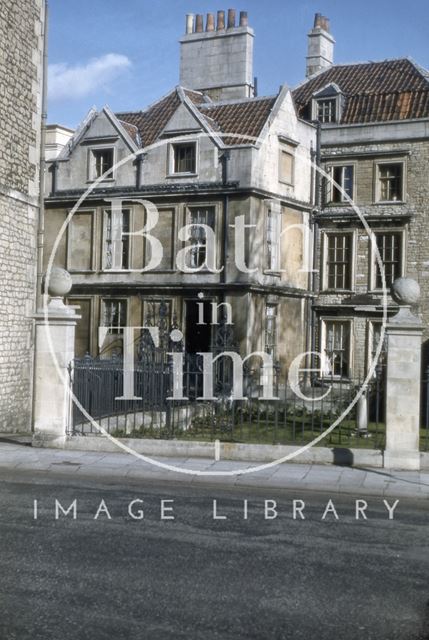 6, Chapel Court and 10, Hetling Court from Westgate Buildings, Bath 1956