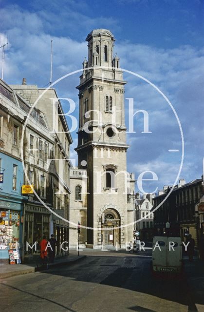 Lower Borough Walls and St. James's Church, Bath 1956