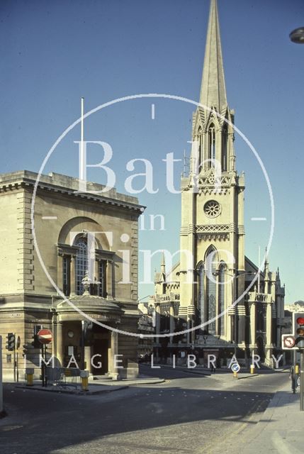 Post Office and St. Michael's Church, Bath 1980