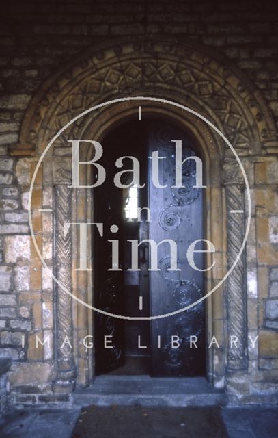 Norman Doorway, St. Michael's Church, Twerton, Bath 1970