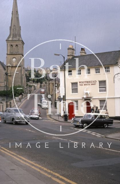 Widcombe Hill from Sussex Place, Widcombe, Bath 1969