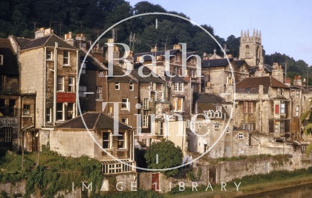 Riverside view of 29 to 37, Claverton Street, Widcombe, Bath 1964