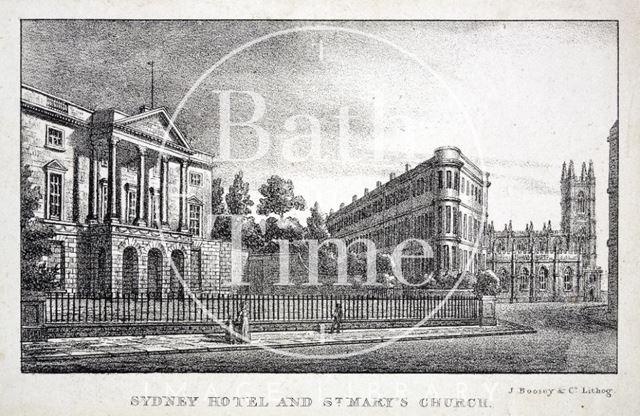 Sydney Hotel and St. Mary's Church, Bath 1823