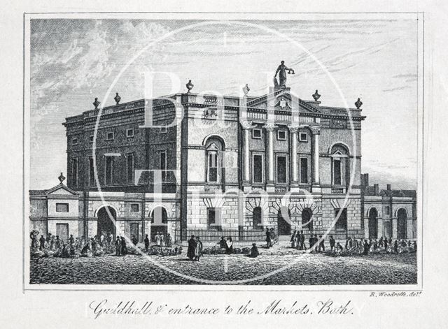 Guildhall and entrance to the Markets, High Street, Bath 1839