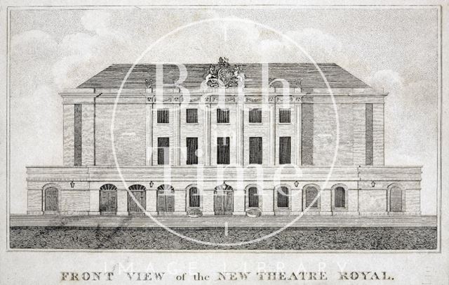 Front view of the New Theatre Royal, Bath 1807